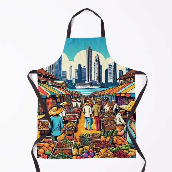 Item preview, Panama City Market Comic Design – Vibrant AI Illustration for Clothing, Accessories & Urban Travel-Inspired Fashion designed and sold by knalpot-design.