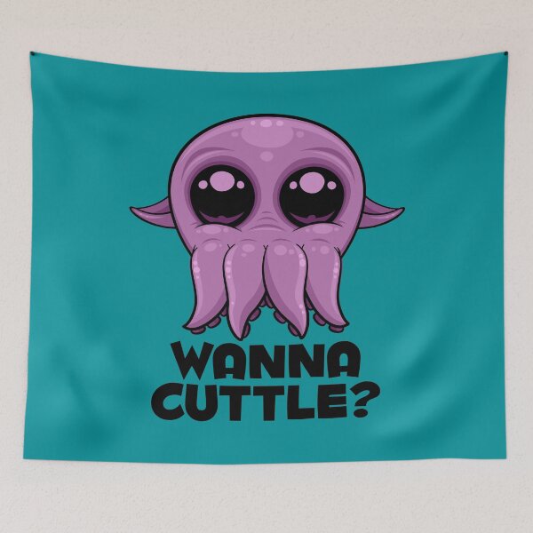 Item preview, Wanna Cuttle Cute Cartoon Cuttlefish designed and sold by fizzgig.