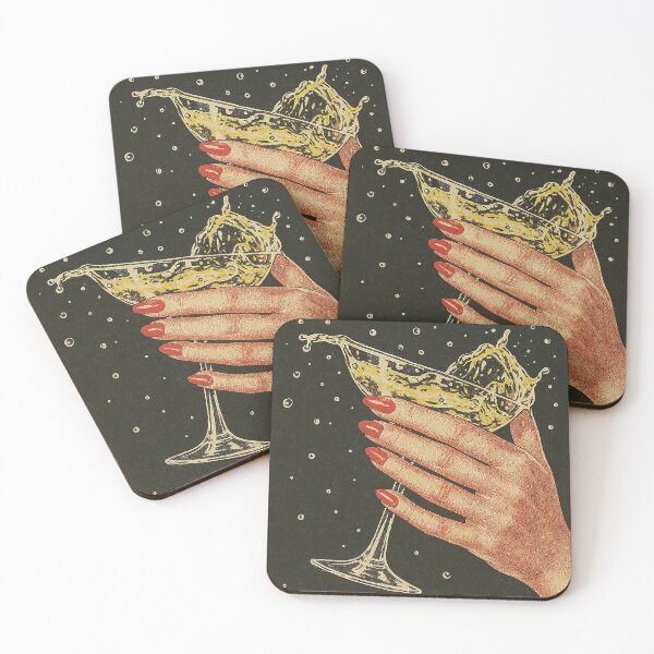 Item preview, Retro Champagne Splash Glam Art Print	 designed and sold by weirdfishes123.