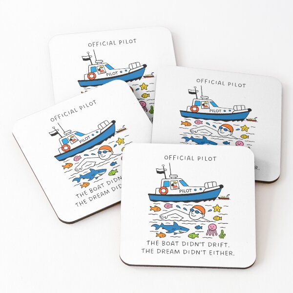 Item preview, Official Open Water Swim Pilot Gift – Female Pilot - Male Swimmer designed and sold by Open Water Swimming Gifts.