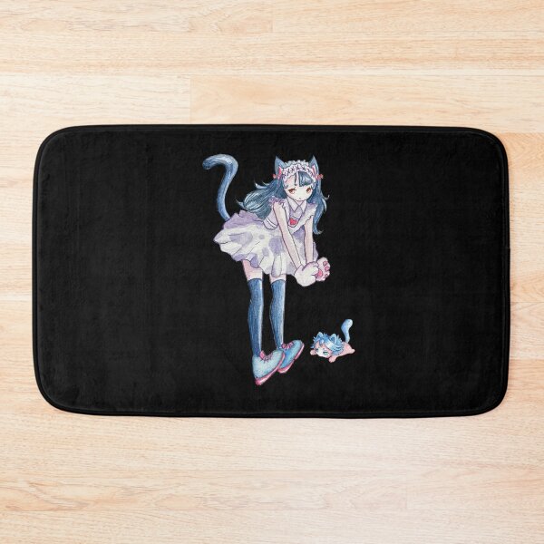 Item preview, Anime Neko Girl Design with Roller Skates - Cute Cat Girl Illustration Kawaii Neko Girl on Wheels - Anime Style Clothing designed and sold by KolbaVison.