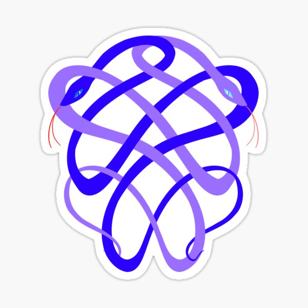 Item preview, Blue & Purple Snakes designed and sold by Quill Moores.