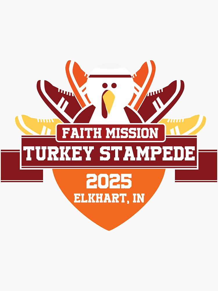 Thumbnail 3 of 3, Sticker, Turkey Stampede 2025 designed and sold by TurkeyStampede.