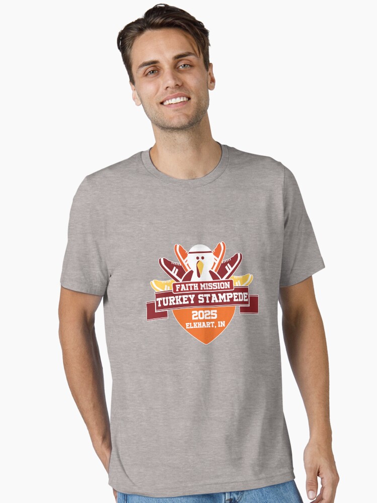 Thumbnail 1 of 7, Essential T-Shirt, Turkey Stampede 2025 designed and sold by TurkeyStampede.