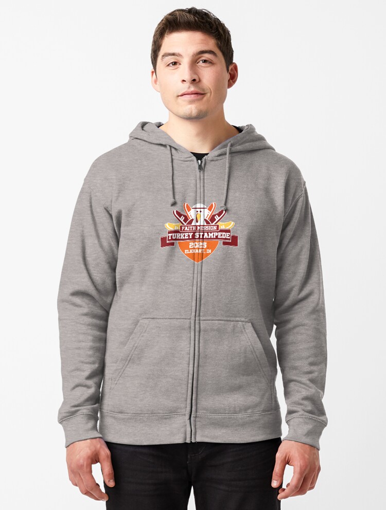 Thumbnail 1 of 5, Zipped Hoodie, Turkey Stampede 2025 designed and sold by TurkeyStampede.