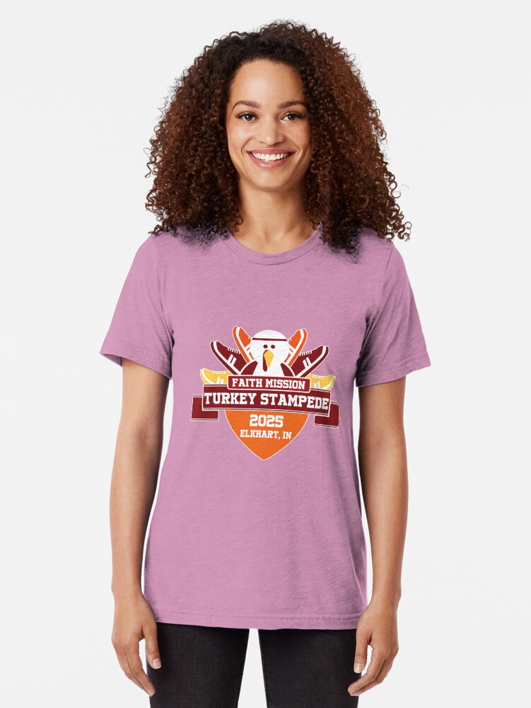 Thumbnail 2 of 7, Tri-blend T-Shirt, Turkey Stampede 2025 designed and sold by TurkeyStampede.