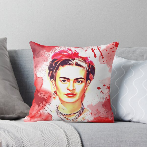 Artikel-Vorschau von Frida Kahlo Rotes Portrait / Kräftige Aquarellkunst für Boho-Wände und Kissen, designt und verkauft von Melodious_Hues.