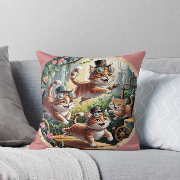 Item preview, Jumping funny kittens in surreal steampunk style. designed and sold by Lilashakti ⭐️ ⭐️ ⭐️ ⭐️ ⭐️.