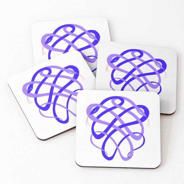 Item preview, Blue & Purple Snakes designed and sold by Quill Moores.