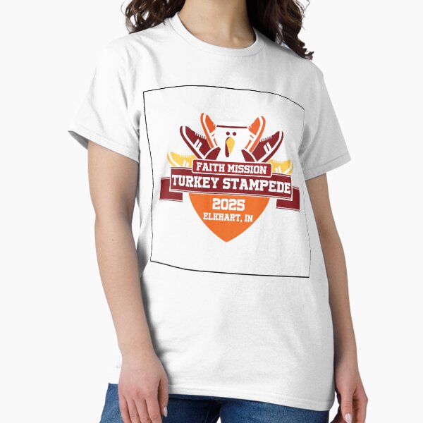 Turkey Stampede_black stroke Classic T-Shirt