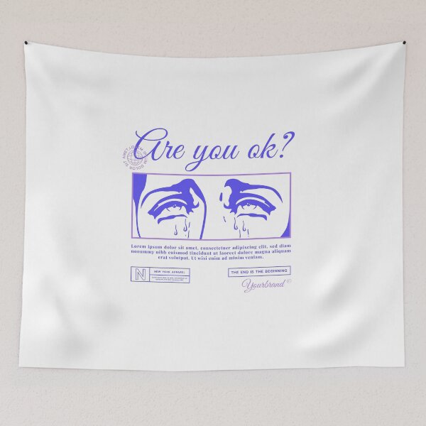Item preview, Soul comforter design: "Are You OK?" Graphic for thoughtful moments designed and sold by KolbaVison.