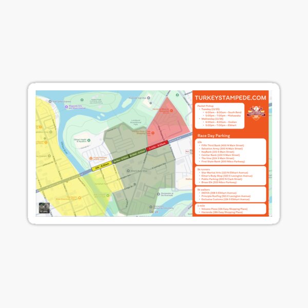 Parking Map_Turkey Stampede 2025 Sticker
