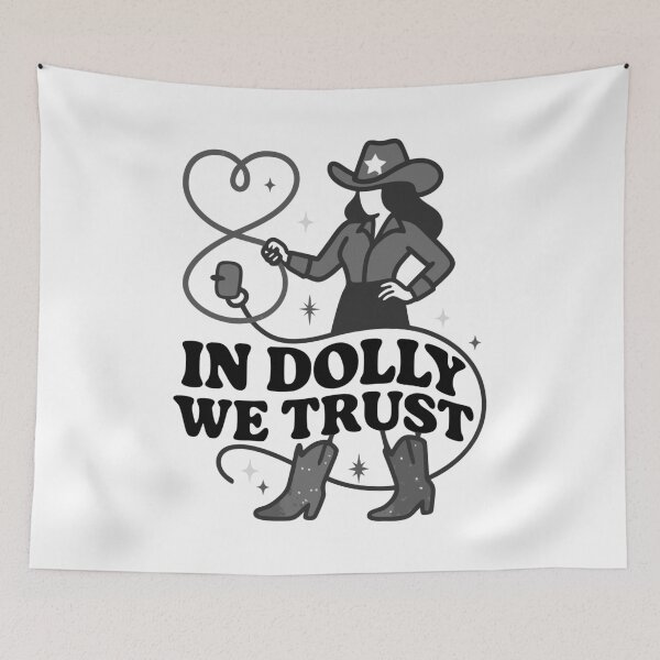 Item preview, Retro Cowgirl Hat Design – In Music We Trust designed and sold by Timegraf.