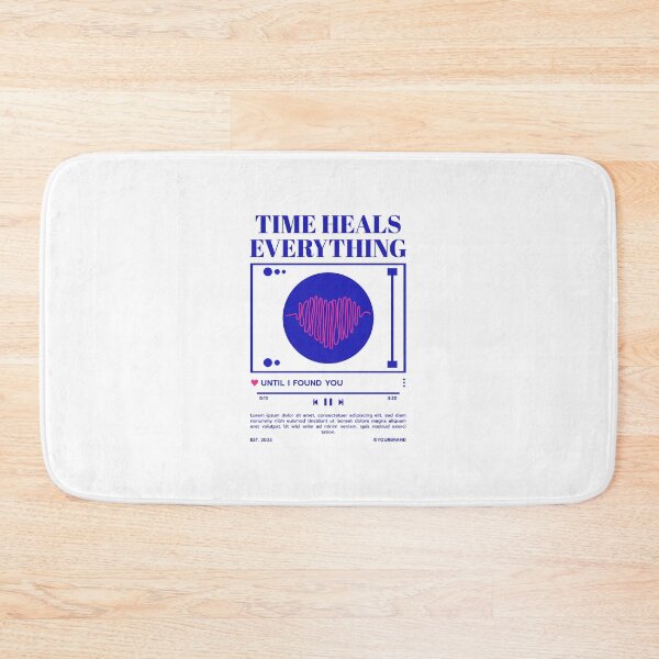 Item preview, Time heals everything – Heartbeat design – Inspirational message designed and sold by KolbaVison.