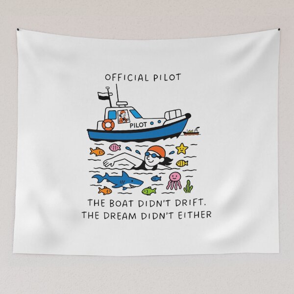 Item preview, Official Open Water Swim Pilot Gift – Male Pilot - Female Swimmer designed and sold by Open Water Swimming Gifts.