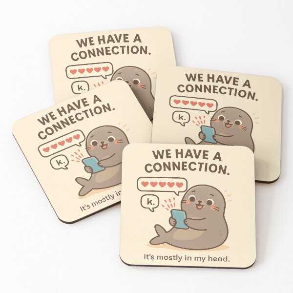 Item preview, We Have a Connection – Seal Texting Delusion designed and sold by TRIPHOX.STUDIO.