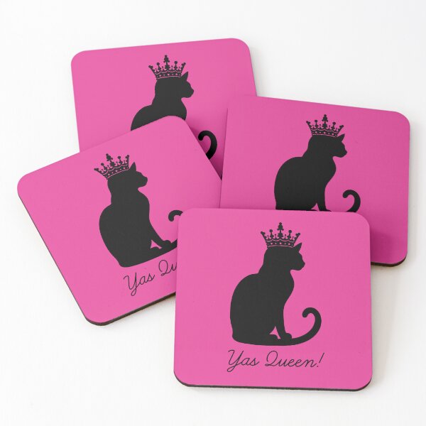 Item preview, Yas Queen for Cat Lovers – Hot Pink designed and sold by Ferret Designs.