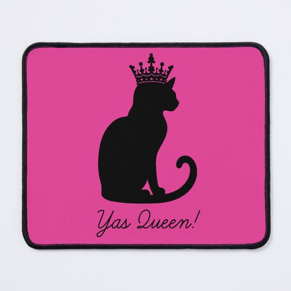 Item preview, Yas Queen for Cat Lovers – Hot Pink designed and sold by Ferret Designs.