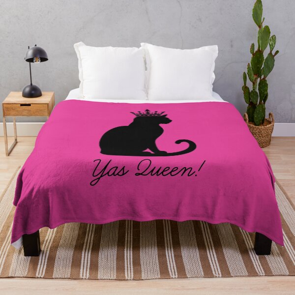 Item preview, Yas Queen for Cat Lovers – Hot Pink designed and sold by Ferret Designs.