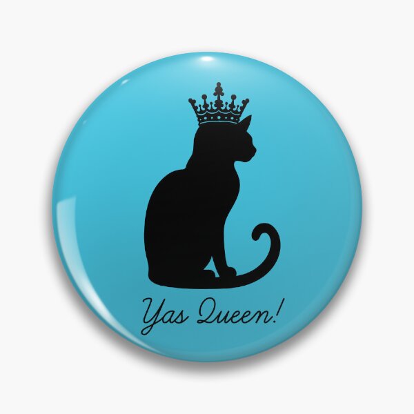 Item preview, Yas Queen for Cat Lovers - Teal designed and sold by Ferret Designs.