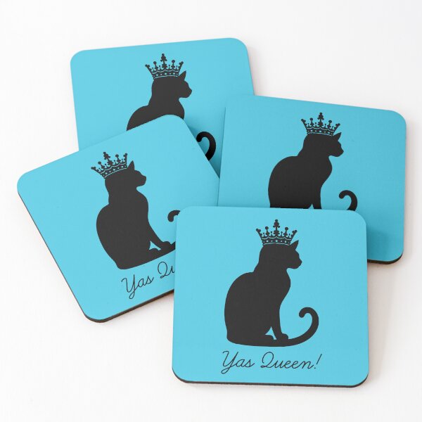 Item preview, Yas Queen for Cat Lovers - Teal designed and sold by Ferret Designs.