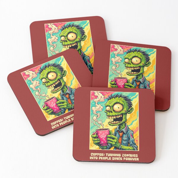 Item preview, Zombie before coffee, human after — the power of a hot mug of brain fuel! designed and sold by DopeVibeStuff.