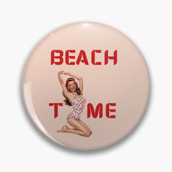 Item preview, Beach time, woman in cute red swimming suit designed and sold by Coolparrotgirl.