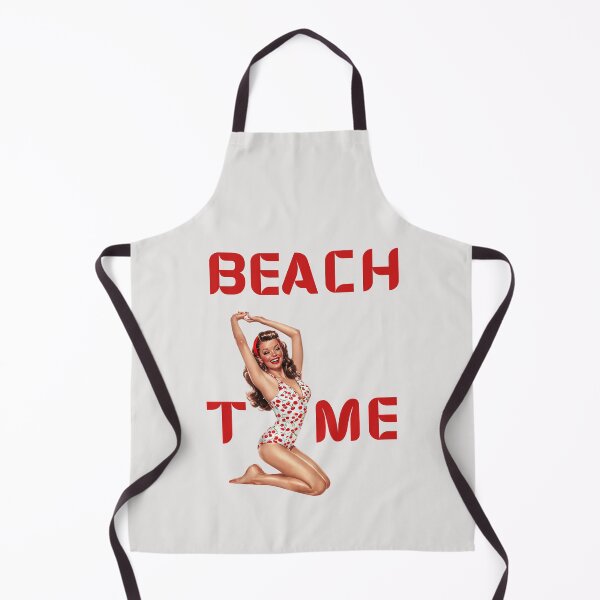 Item preview, Beach time, woman in cute red swimming suit designed and sold by Coolparrotgirl.