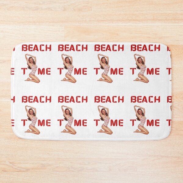 Item preview, Beach time, woman in cute red swimming suit designed and sold by Coolparrotgirl.