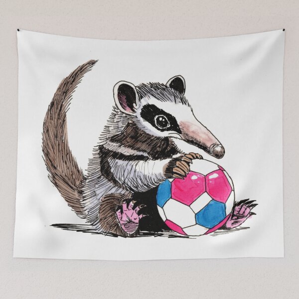 Item preview, Tamandua and a Soccer Ball designed and sold by Scribbles & Doodles by Jinx.