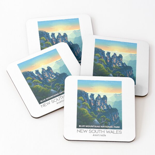 Item preview, A Vintage Travel Illustration of Blue Mountains National Park - New South Wales - Australia  designed and sold by GoodOldVintage.
