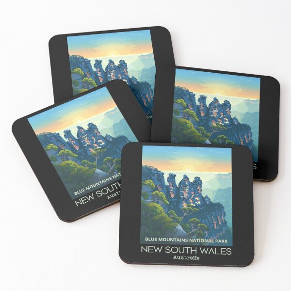 Item preview, A Vintage Travel Illustration of Blue Mountains National Park - New South Wales - Australia  designed and sold by GoodOldVintage.