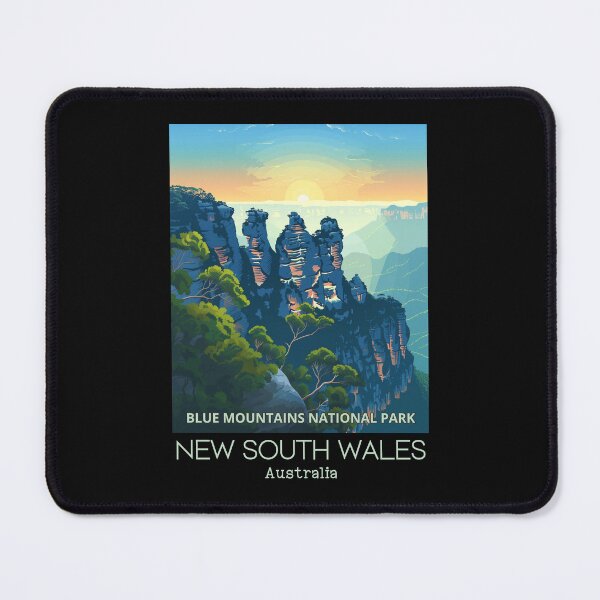 Item preview, A Vintage Travel Illustration of Blue Mountains National Park - New South Wales - Australia designed and sold by GoodOldVintage.