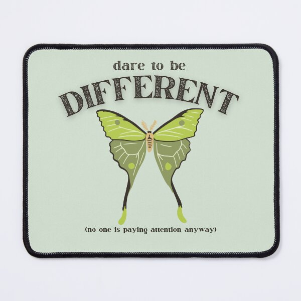 Item preview, Dare to Be Different – Luna Moth Quote Design with Sarcastic Humor - Chocolate designed and sold by thistledewcraft.