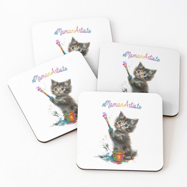 Item preview, #ArtistMom – Cute Painter Kitten designed and sold by lylange.