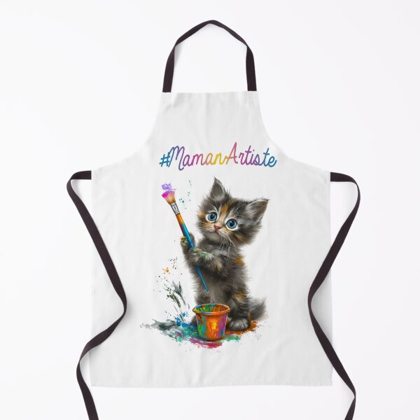 Item preview, #ArtistMom – Cute Painter Kitten designed and sold by lylange.