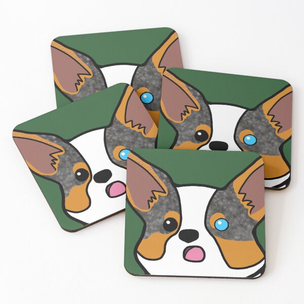 Item preview, Surprised Red Merle Corgi Face  designed and sold by SPufferART.