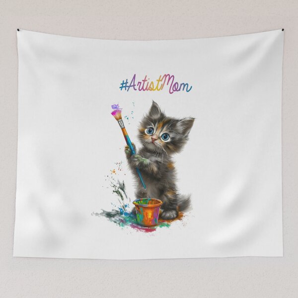 Item preview, #ArtistMom – Cute Painter Kitten Design designed and sold by lylange.