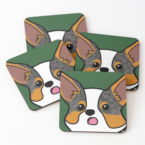 Item preview, Surprised Red Merle Corgi Face 2 designed and sold by SPufferART.