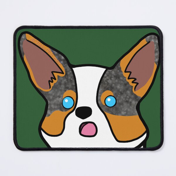 Item preview, Surprised Red Merle Corgi Face designed and sold by SPufferART.