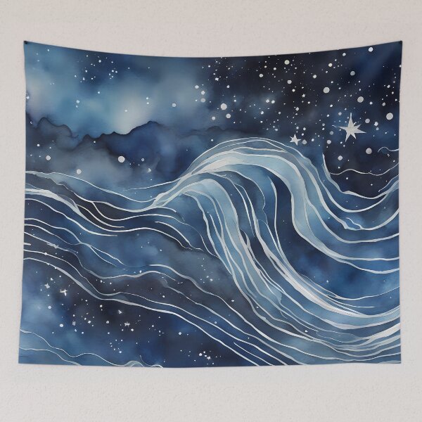 Item preview, Blue Space Wave designed and sold by CalmnessbyChoice.