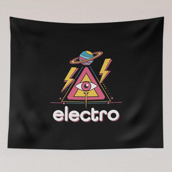 Item preview, Electro DJs T-Shirt – 80s Synthwave Eye & Triangle Abstract Design for Electronic Music Fans designed and sold by paulo silveira.