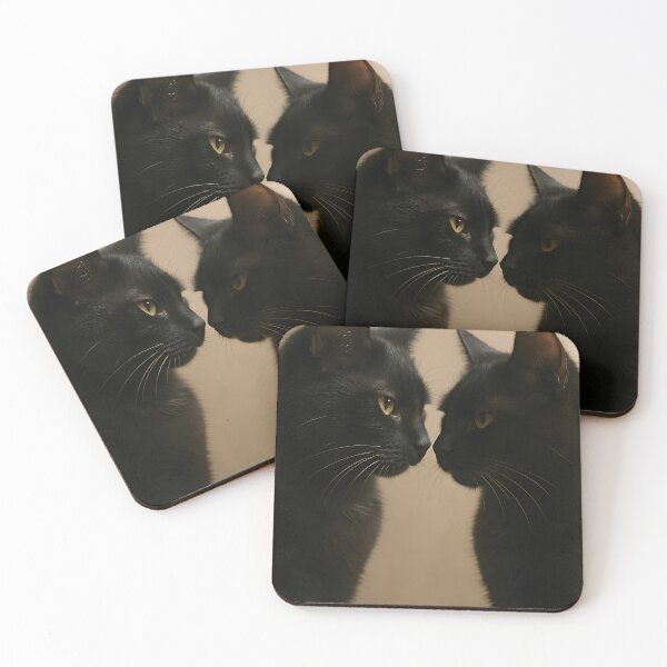 Item preview, Little Look, Big Love – Two Black Cats in a Quiet Moment designed and sold by HugoTrader.
