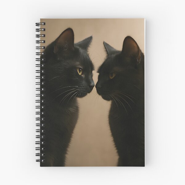 Item preview, Little Look, Big Love – Two Black Cats in a Quiet Moment designed and sold by HugoTrader.