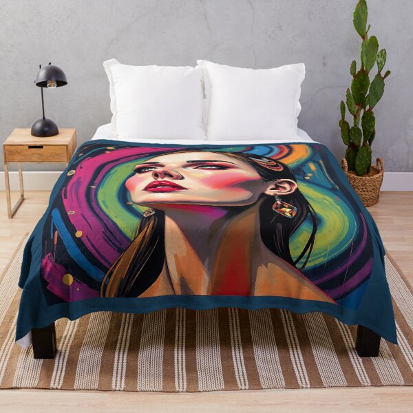 Item preview, Psychedelic Woman with Swirling Colors designed and sold by ArtMorphStudio.
