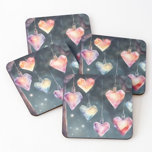 Item preview, Glowing Ice Hearts designed and sold by CalmnessbyChoice.