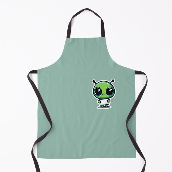 Item preview, Kawaii Alien Friend - Cute Extraterrestrial Character Art - Big-Eyed Green Space Visitor with Blank Sign designed and sold by WeirdlyWorn.