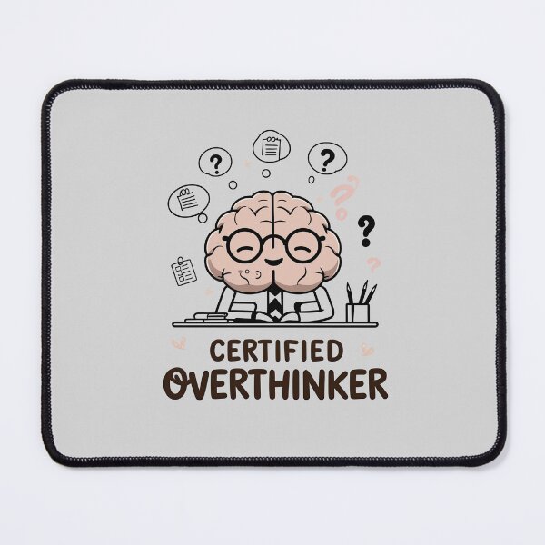 Item preview, Certified Overthinker – Cute Brain Design designed and sold by ApriNoeScor.