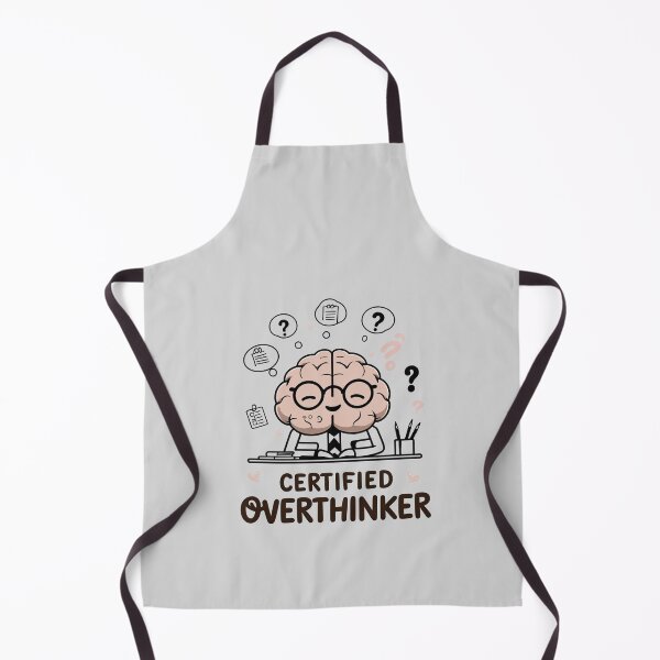 Item preview, Certified Overthinker – Cute Brain Design designed and sold by ApriNoeScor.