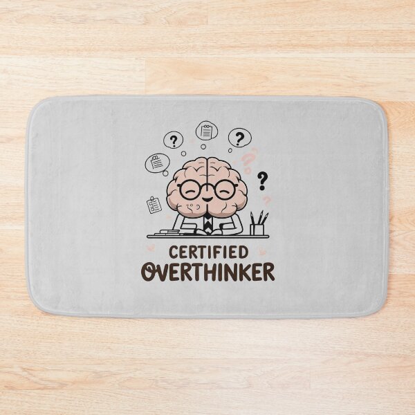 Item preview, Certified Overthinker – Cute Brain Design designed and sold by ApriNoeScor.